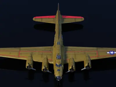 Boeing B-17 Flying Fortress Low-poly 3D model
