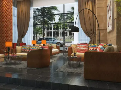 Five Star Hotel Urban Resort Lounge 3D model