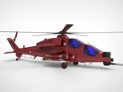 Agusta A129 Mangusta red 3D model