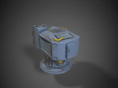 FLAK CANNON Low-poly 3D model