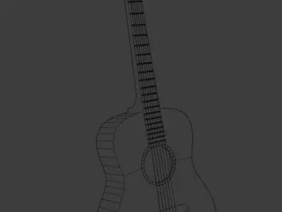 Simple Guitar 3D model