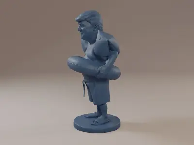 Donald Trump Swimmingpool 3D print model