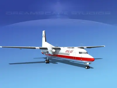 Fokker 50 Aria Air 3D model