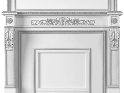 Fireplace in classic style 3D model