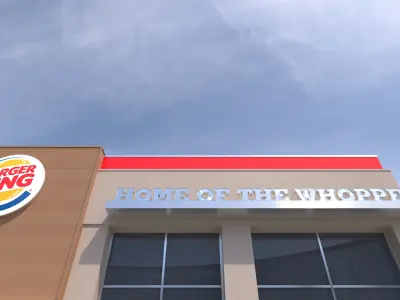 Retail-042 Burger King-004 With Site 3D model