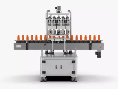 Automatic Plastic Bottle Pressing and Capping Machine 3D model