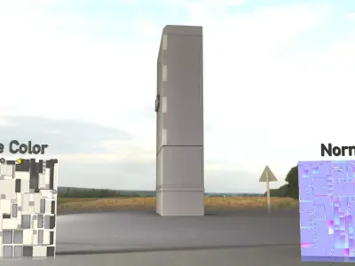 Electrical Distribution Cabinet 161 Low-poly 3D model