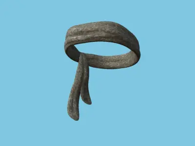 Digital Camouflage Bandana - Military Character Design Low-poly 3D model