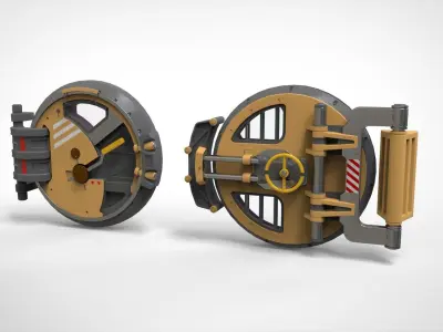 sci fi hatch 1 3D model