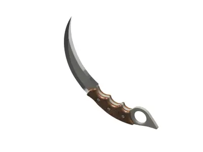 Hunting knife 01 3D model