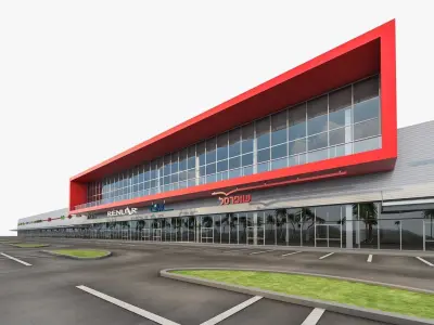 Shopping Mall 02 Low-poly 3D model