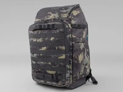 Tactical military backpack for soldiers 3D model
