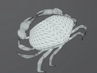 Crab Low Poly Realistic Low-poly 3D model