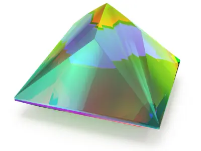 Princess Cut Mystic Topaz 3D model