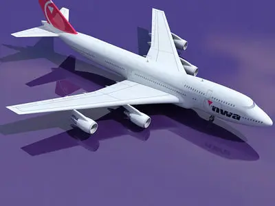 Boeing 747 North West V2 3D model