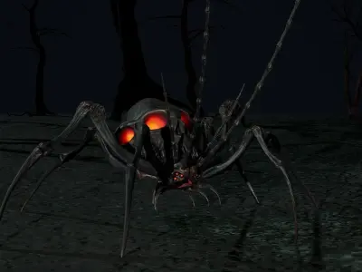 Undeath Spider 3 Low-poly 3D model