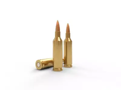 17 Remington Fireball  Ammo Low-poly 3D model