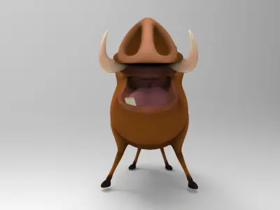 Pumba warthog from lion king 3D model