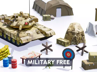 Military FREE Free low-poly 3D model
