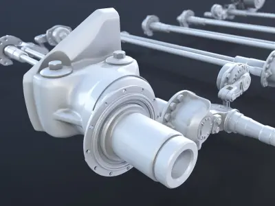 T-55 Tank Suspension 3D model