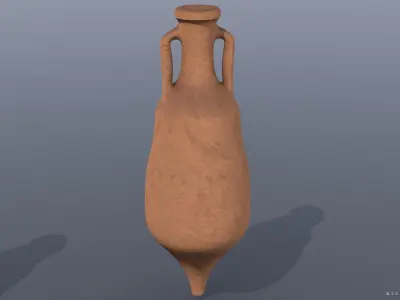 Dressel-6A type Amphora Low-poly 3D model