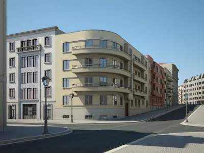 Modern City Street 3D model