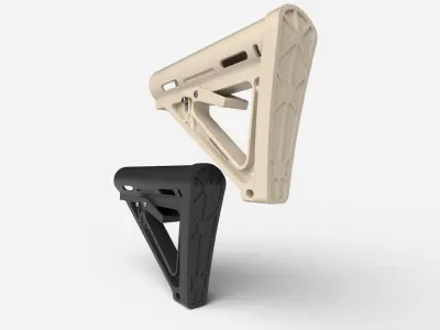 Magpul MOE Carbine Stock Low-poly 3D model