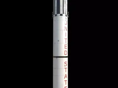 High quality 3d model Mercury-Redstone rocket 3D model