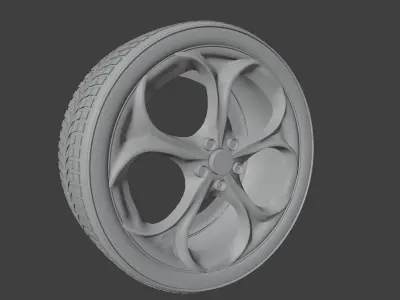 Alfa Romeo Wheel Mesh Free 3D model