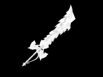 Dragon Breath Big Sword Low-poly 3D model