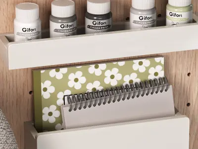 Pottery Barn Kids Avery Peg Board Study System 02 3D model