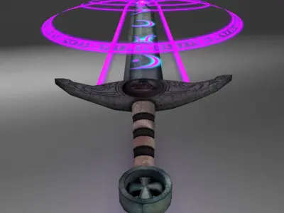 RuneSword sword with lights Free low-poly 3D model