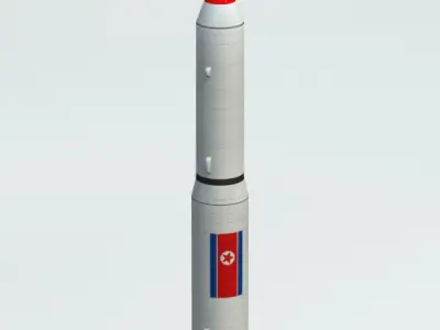 North Korean Unha-2 Rocket 3D model