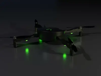 Drone - stylish clean futuristic 3D model