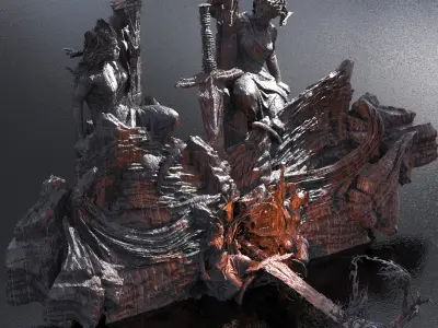 Avalon Gate mountain 3D model