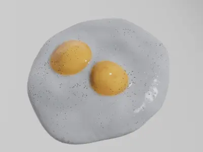 EGGS FRIED 3D model