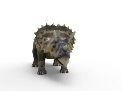 Realistic Triceratops 3D Models game ready Low-poly 3D model