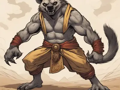 Hyena Humanoid Low-poly 3D model