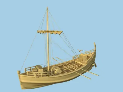 Classic Ship Low-poly 3D model
