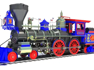 Jupiter Steam Locomotive 3D model