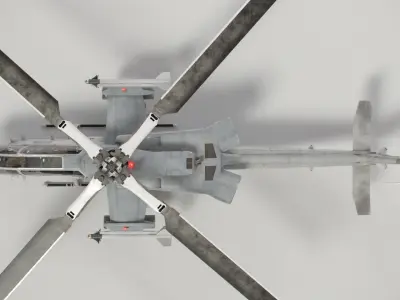 Bell AH-1Z Viper Attack Helicopter Dirty Textures 3D model