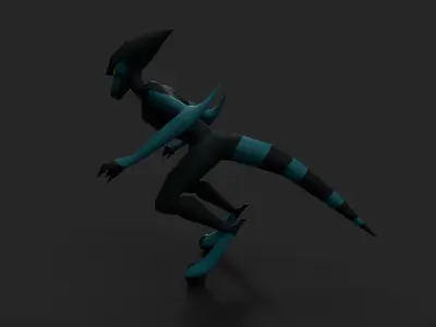 xlr8 low poly 3d model alien Free 3D model