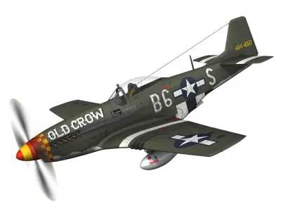 North American P-51D Mustang - Old Crow 3D model