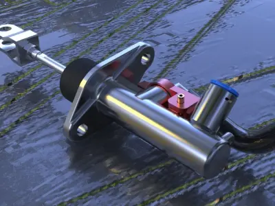 Car Cylinder Clutch Free 3D model