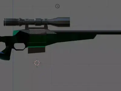 AWM SNIPER GUN Free low-poly 3D model