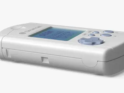 Sega Dreamcast Visual Memory Unit 3D model