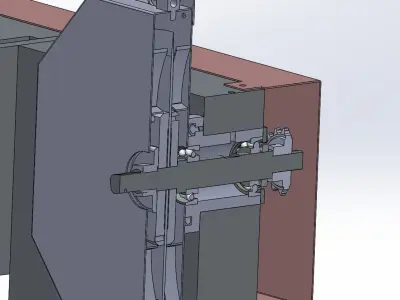 Rotary cutting mechanism 3D model