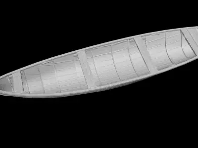 Fishing boat Low-poly 3D model