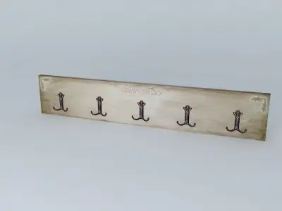 Clothes hanger - rustic style Free 3D model