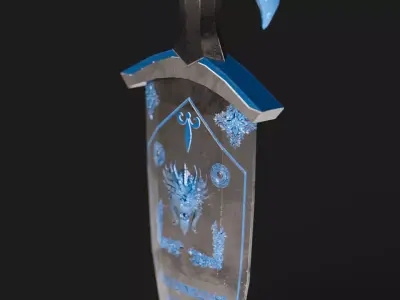 Fantasy Push Dagger Low-poly 3D model